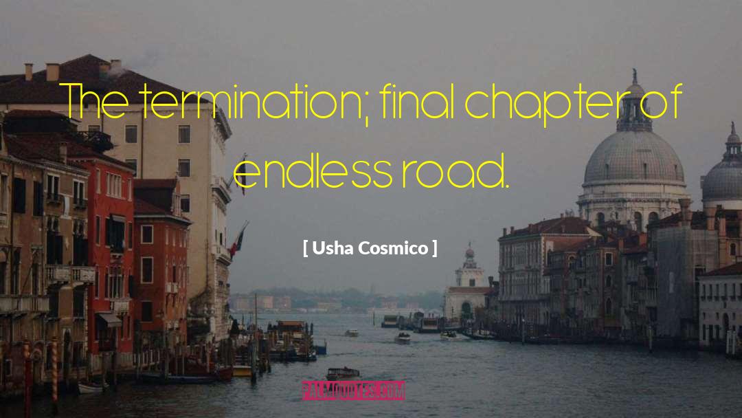 Usha Cosmico Quotes: The termination; final chapter of