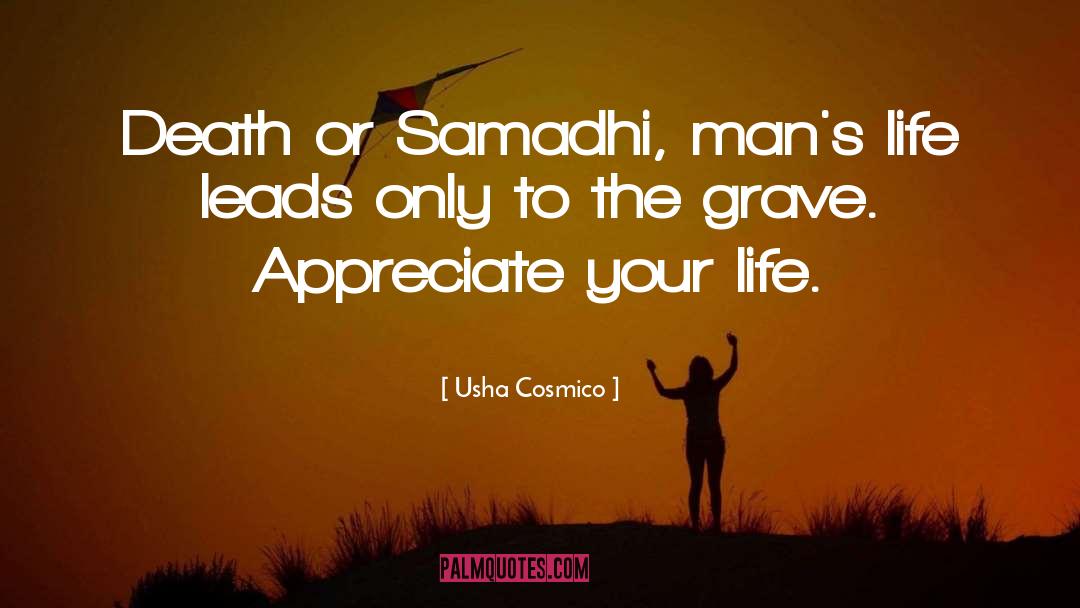 Usha Cosmico Quotes: Death or Samadhi, man's life
