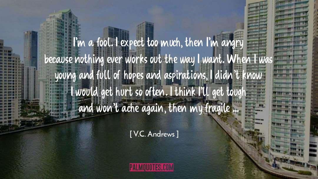 V.C. Andrews Quotes: I'm a fool. I expect