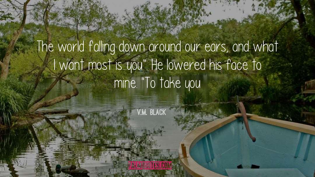 V.M. Black Quotes: The world falling down around