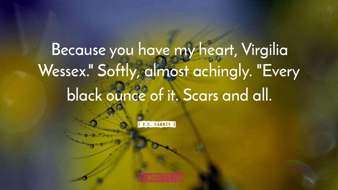 V.S. Carnes Quotes: Because you have my heart,