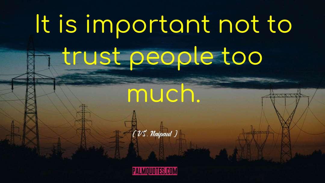 V.S. Naipaul Quotes: It is important not to