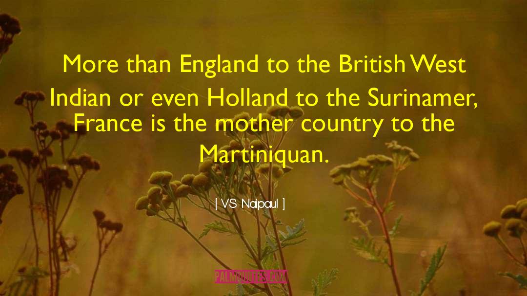 V.S. Naipaul Quotes: More than England to the