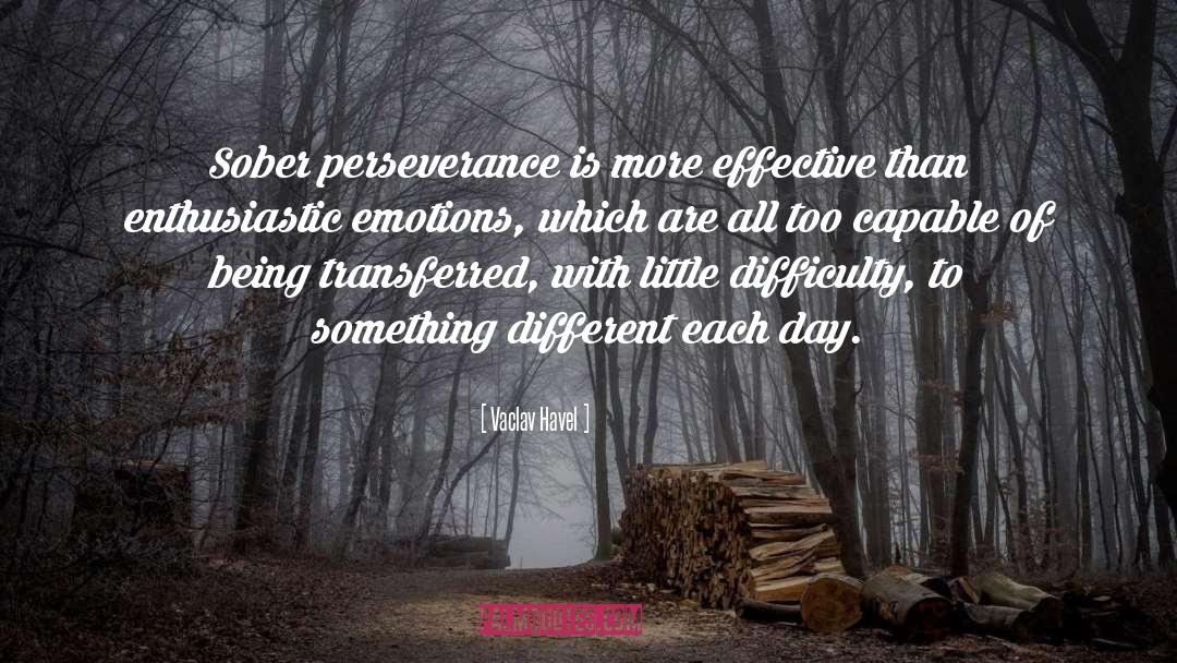 Vaclav Havel Quotes: Sober perseverance is more effective
