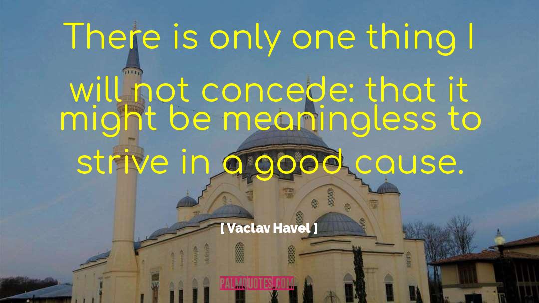 Vaclav Havel Quotes: There is only one thing