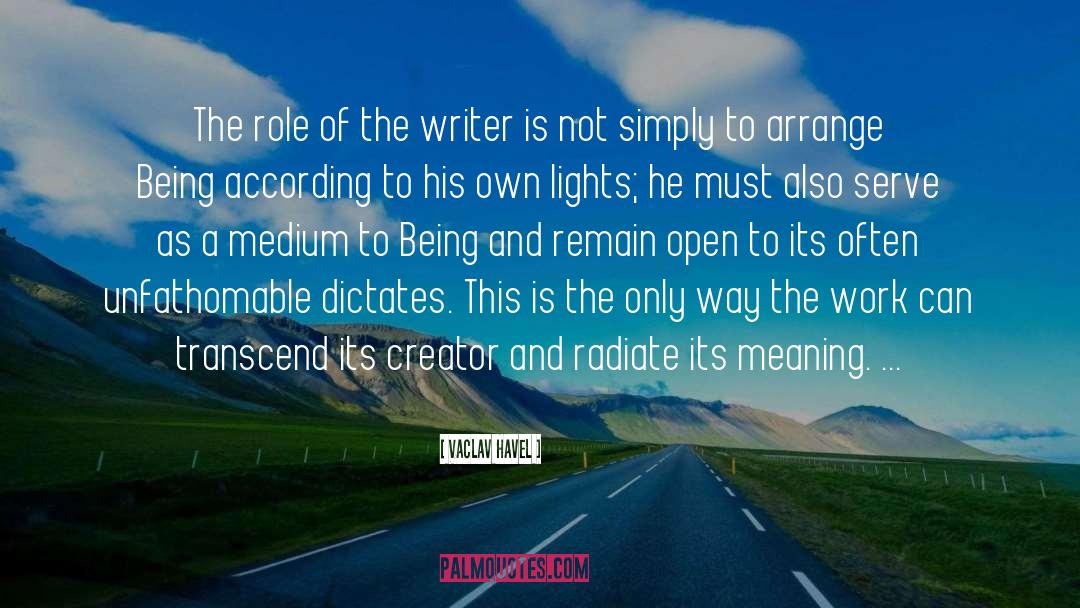 Vaclav Havel Quotes: The role of the writer