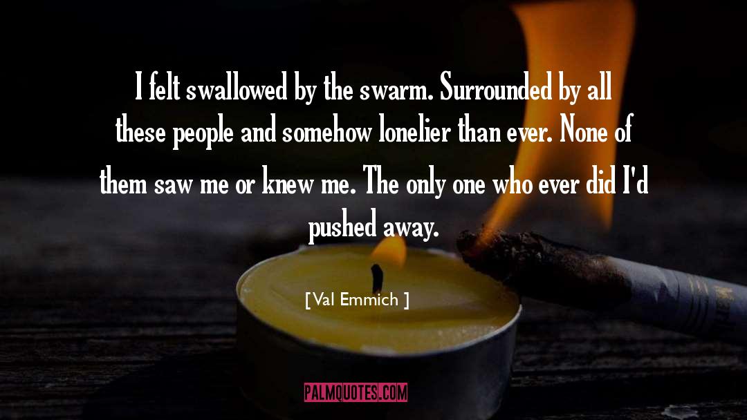 Val Emmich Quotes: I felt swallowed by the