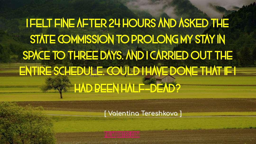 Valentina Tereshkova Quotes: I felt fine after 24