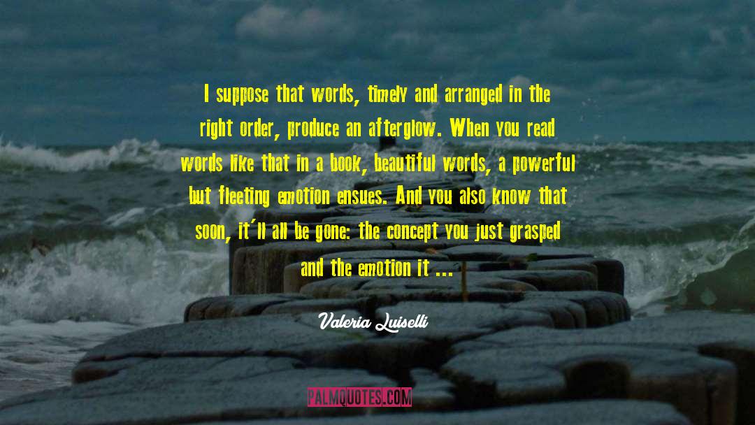 Valeria Luiselli Quotes: I suppose that words, timely
