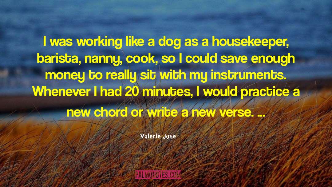 Valerie June Quotes: I was working like a