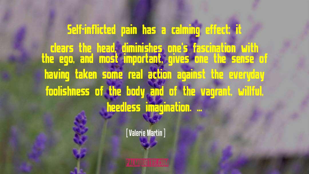 Valerie Martin Quotes: Self-inflicted pain has a calming