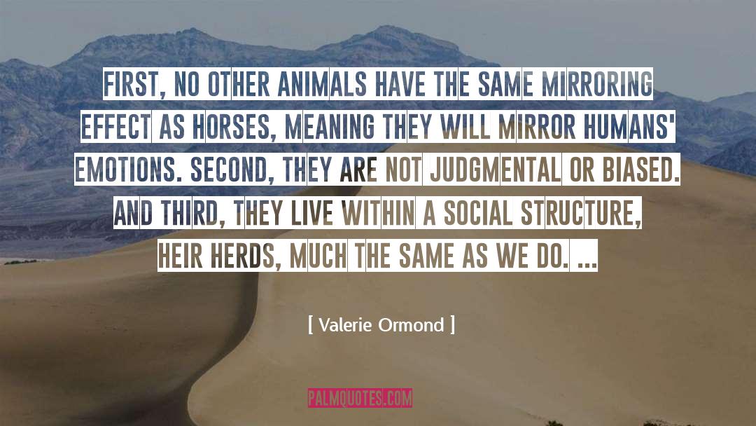 Valerie Ormond Quotes: First, no other animals have
