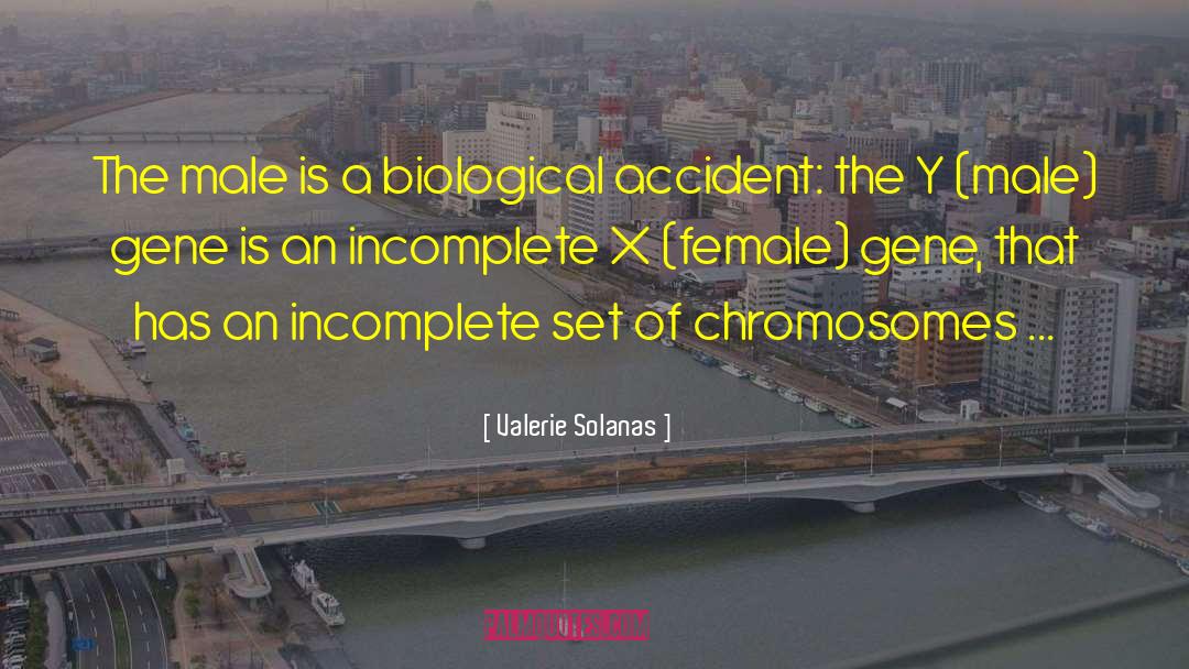 Valerie Solanas Quotes: The male is a biological