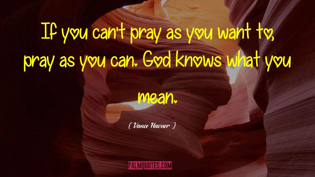 Vance Havner Quotes: If you can't pray as