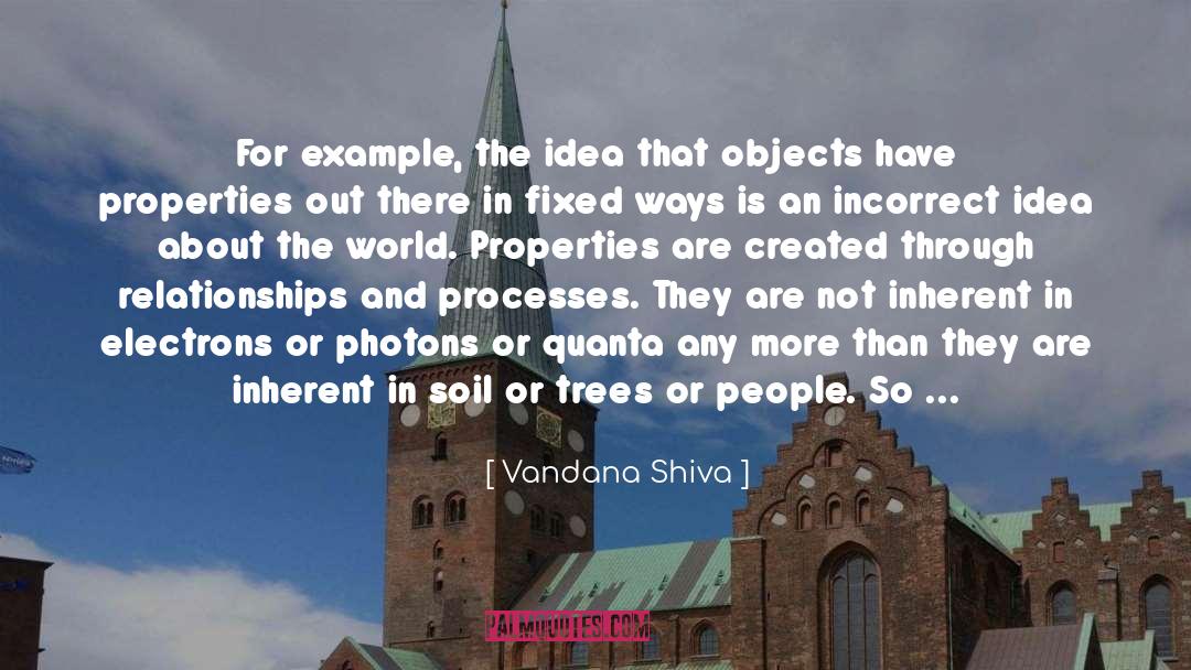 Vandana Shiva Quotes: For example, the idea that