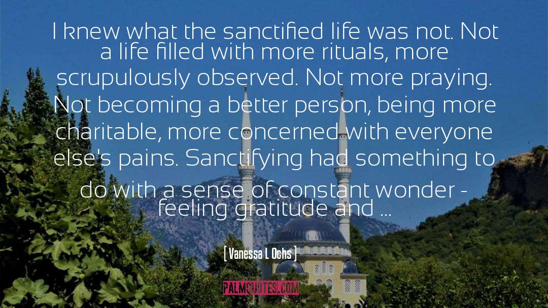 Vanessa L Ochs Quotes: I knew what the sanctified