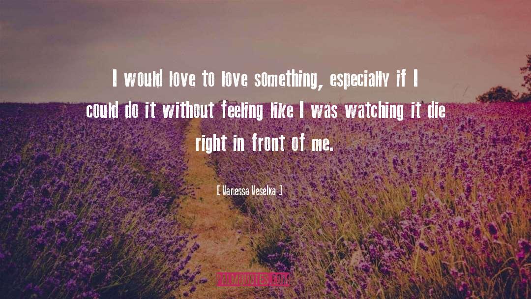 Vanessa Veselka Quotes: I would love to love