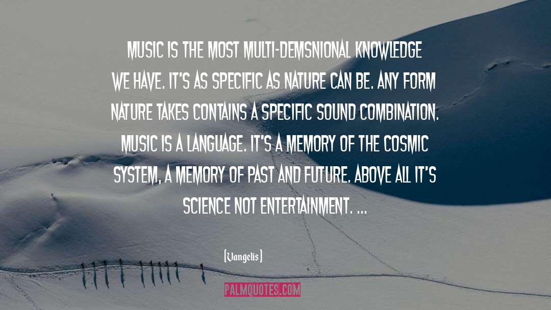 Vangelis Quotes: Music is the most multi-demsnional
