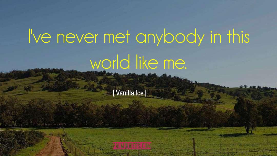 Vanilla Ice Quotes: I've never met anybody in