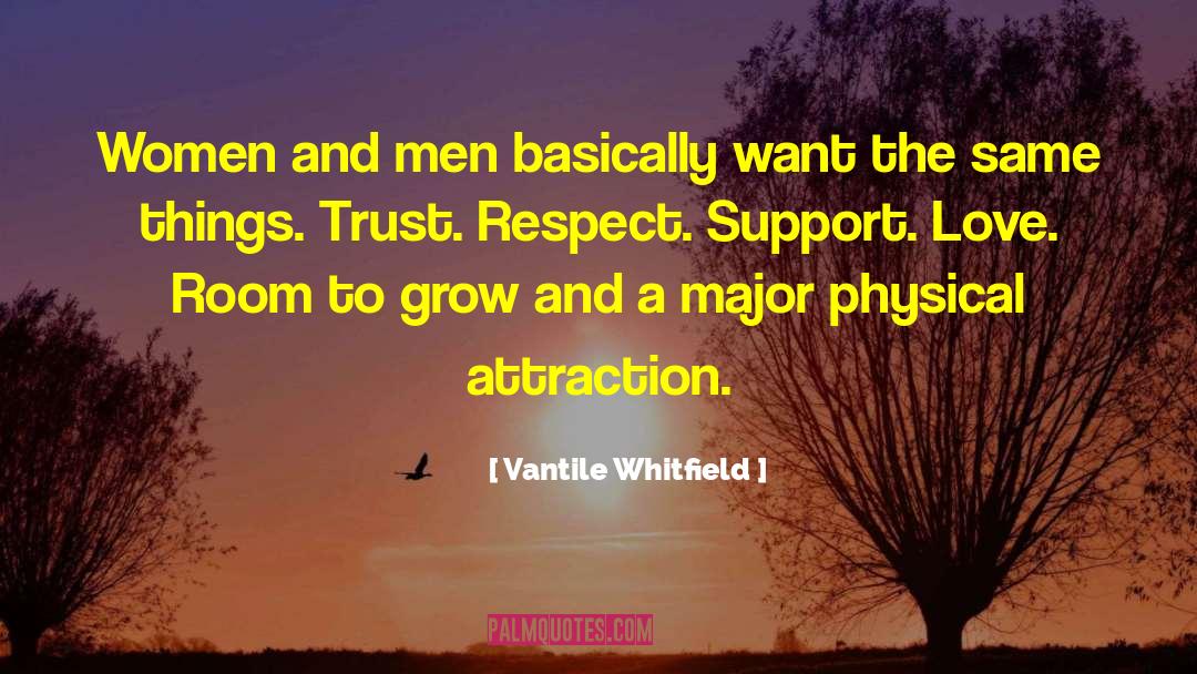 Vantile Whitfield Quotes: Women and men basically want