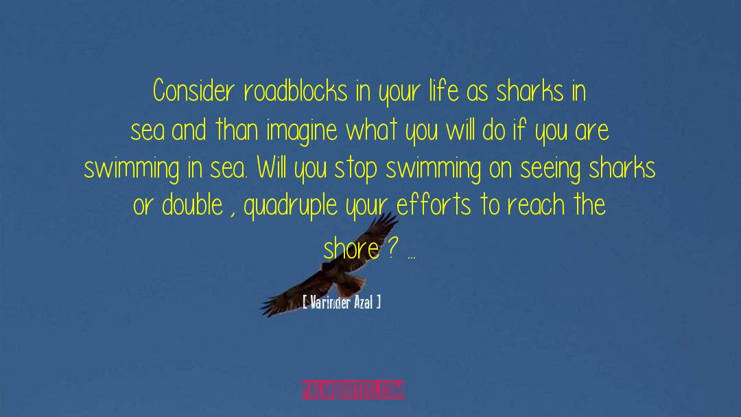Varinder Azal Quotes: Consider roadblocks in your life
