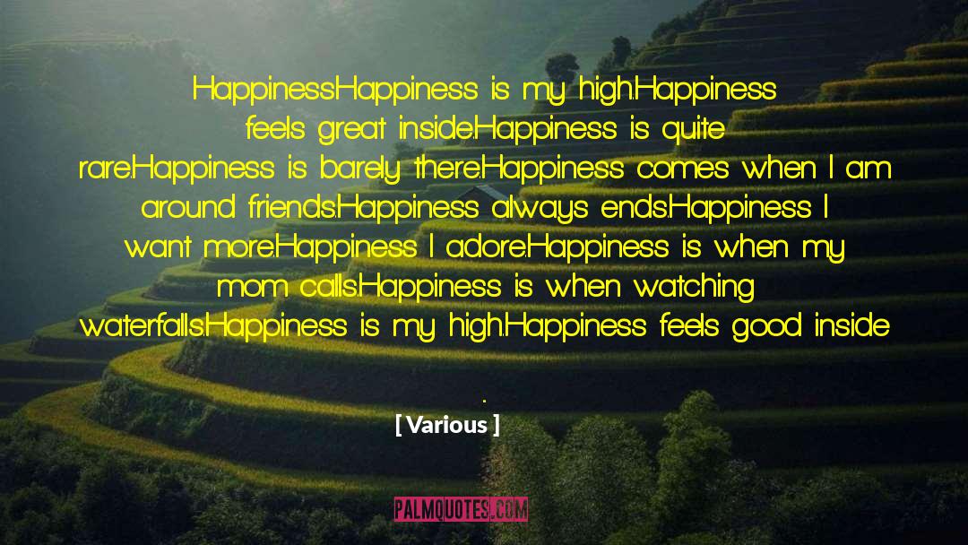 Various Quotes: Happiness<br /><br />Happiness is my