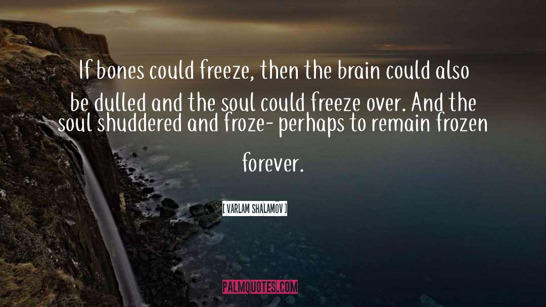 Varlam Shalamov Quotes: If bones could freeze, then