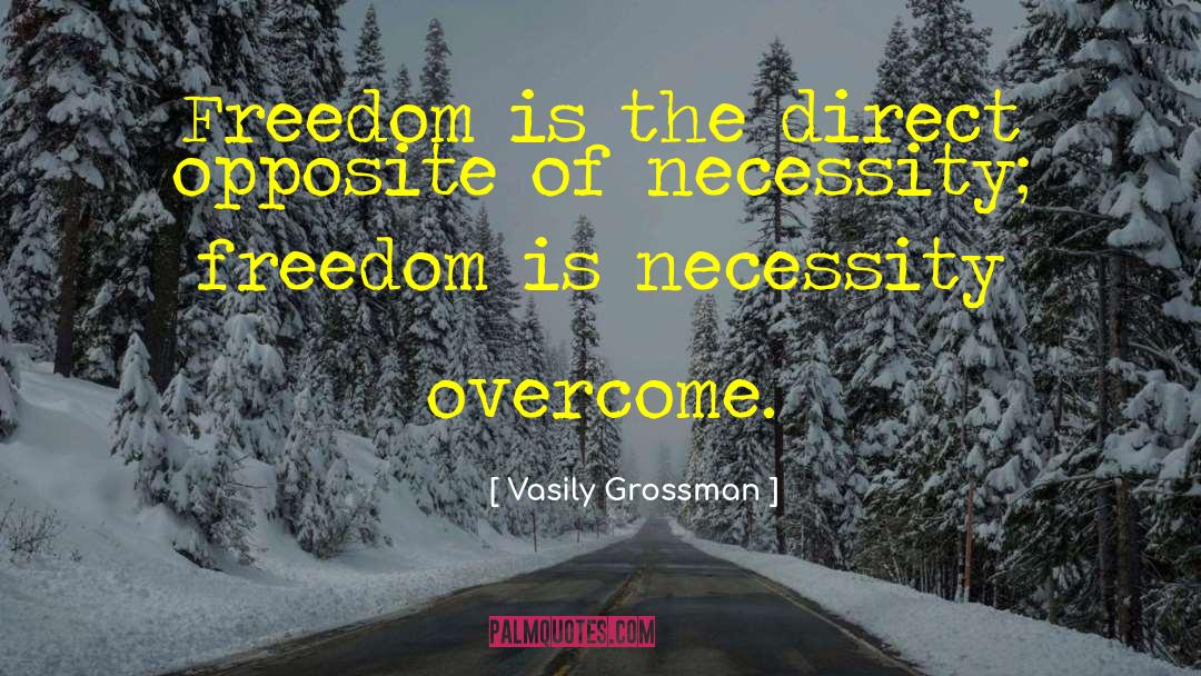 Vasily Grossman Quotes: Freedom is the direct opposite