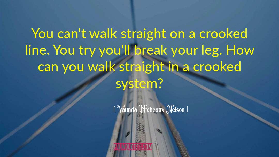 Vaunda Micheaux Nelson Quotes: You can't walk straight on
