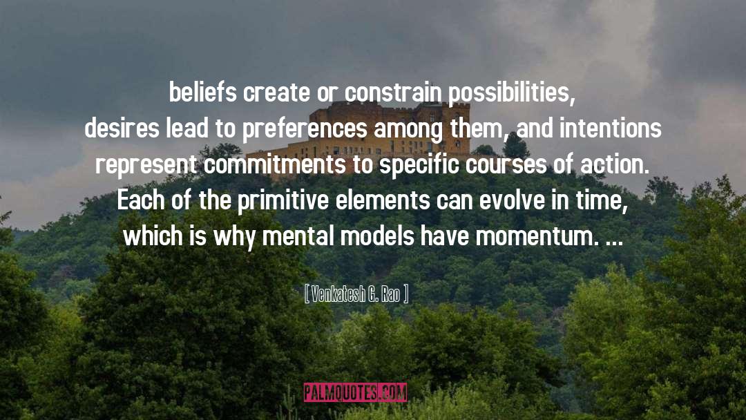 Venkatesh G. Rao Quotes: beliefs create or constrain possibilities,