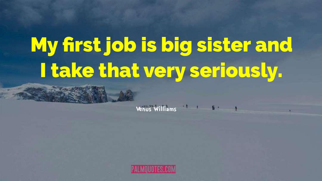 Venus Williams Quotes: My first job is big