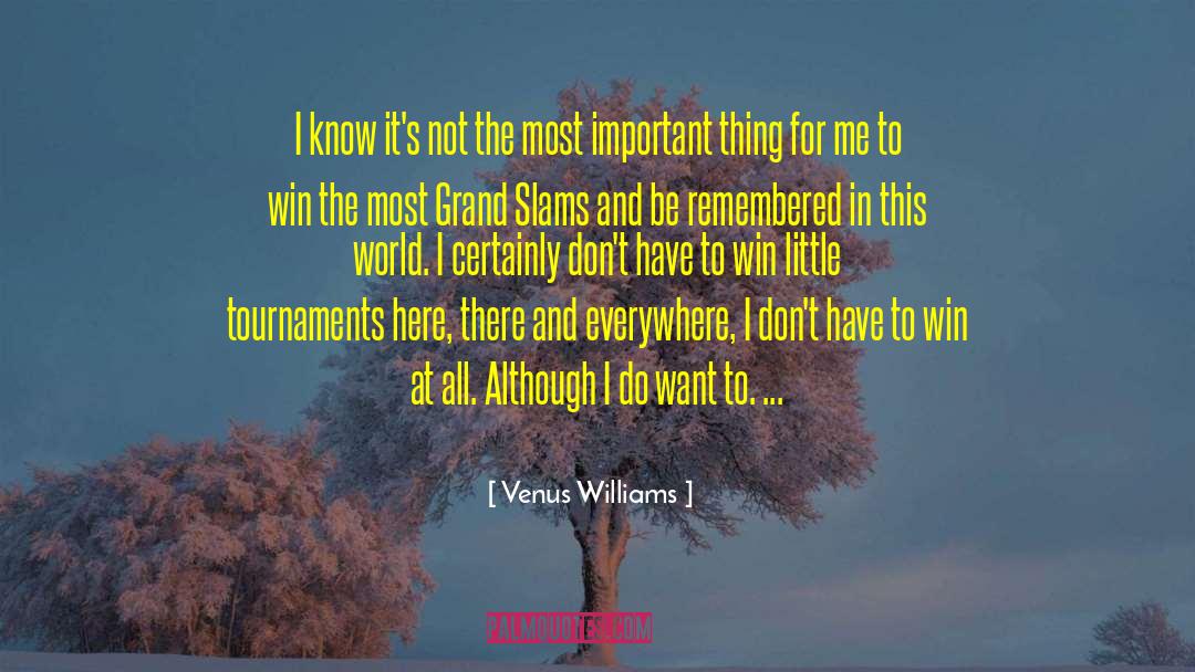Venus Williams Quotes: I know it's not the