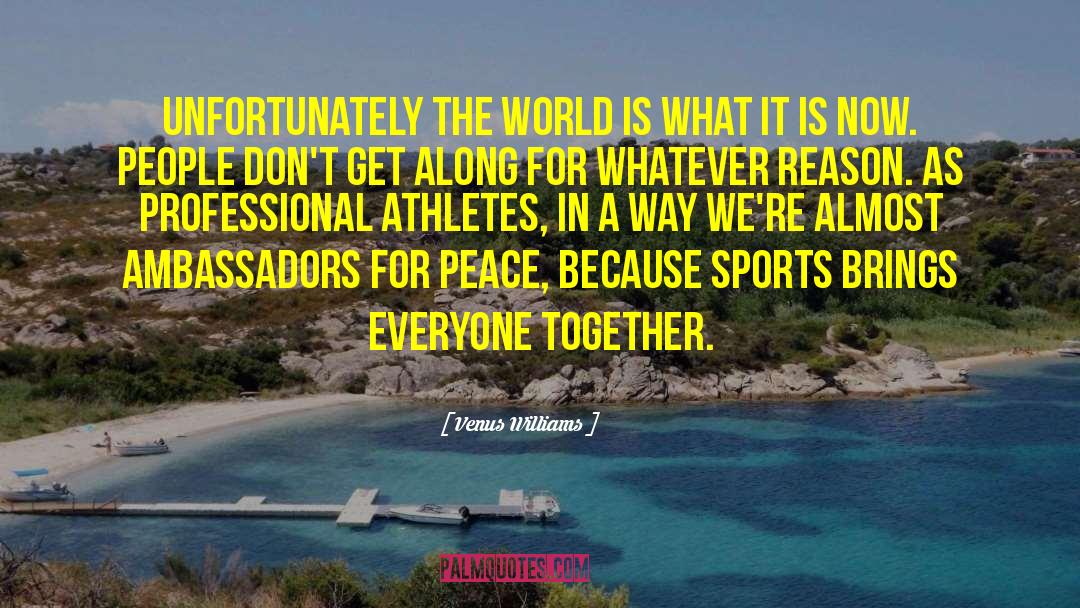 Venus Williams Quotes: Unfortunately the world is what