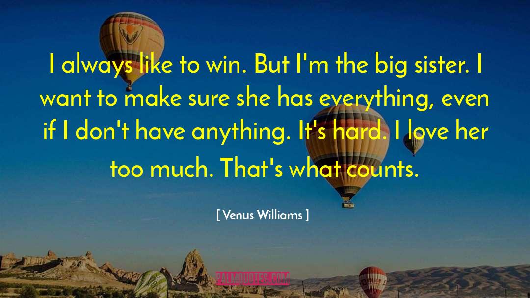 Venus Williams Quotes: I always like to win.