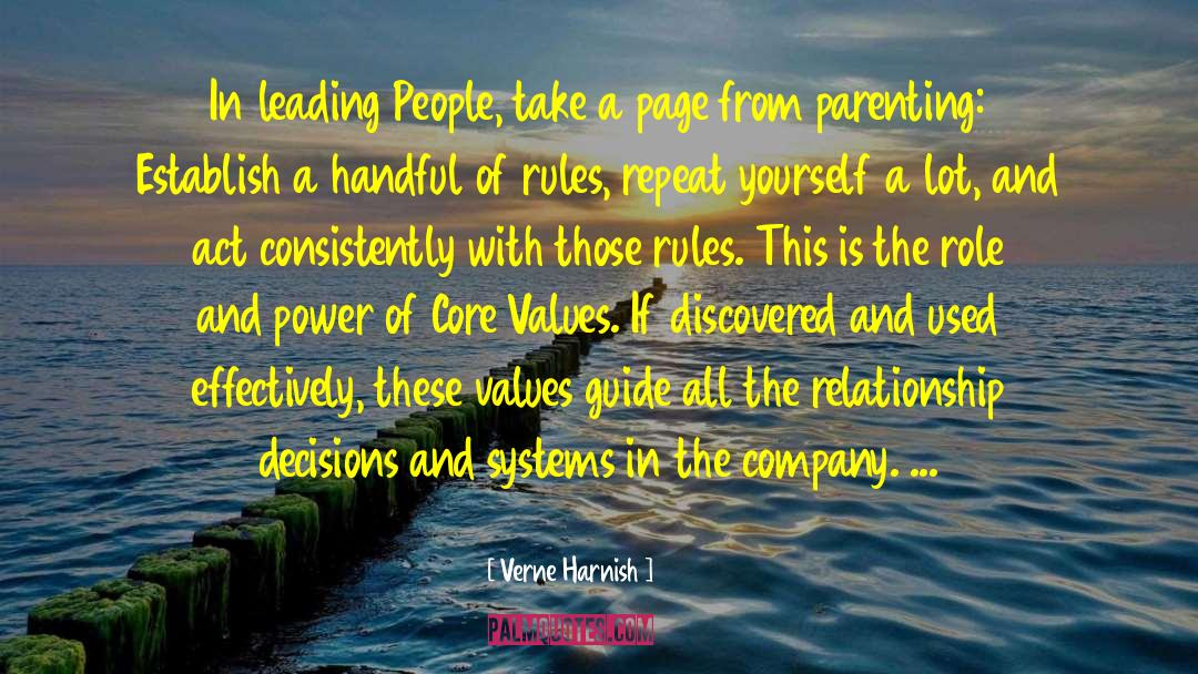 Verne Harnish Quotes: In leading People, take a