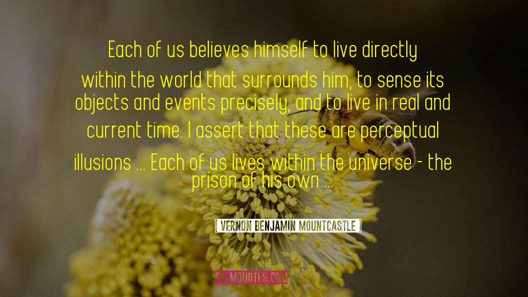 Vernon Benjamin Mountcastle Quotes: Each of us believes himself