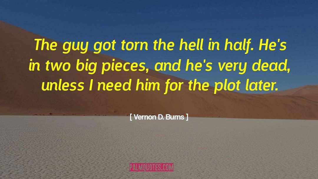 Vernon D. Burns Quotes: The guy got torn the