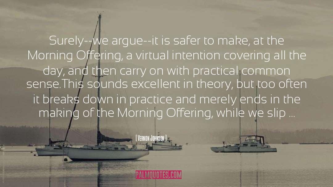 Vernon Johnson Quotes: Surely--we argue--it is safer to
