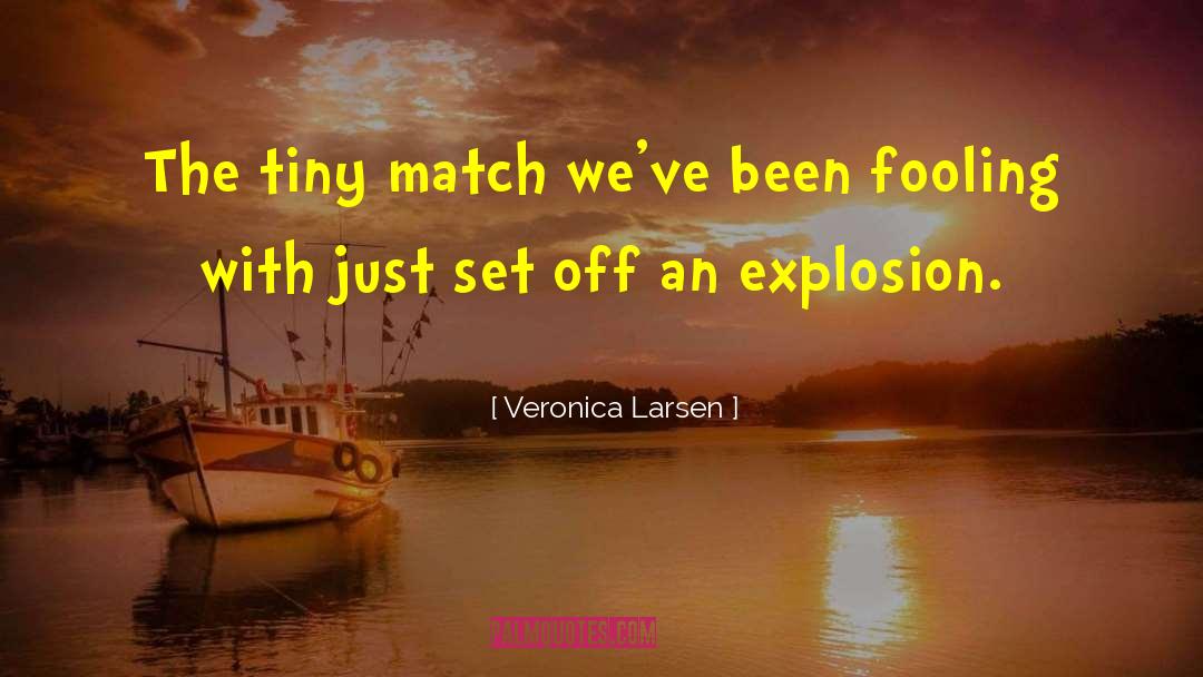 Veronica Larsen Quotes: The tiny match we've been