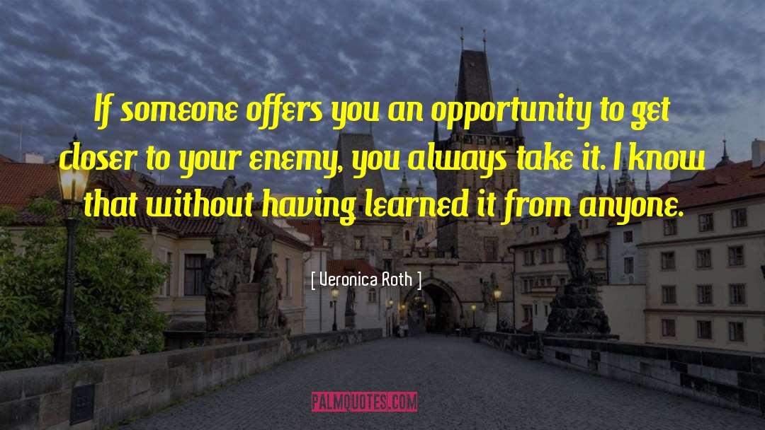 Veronica Roth Quotes: If someone offers you an