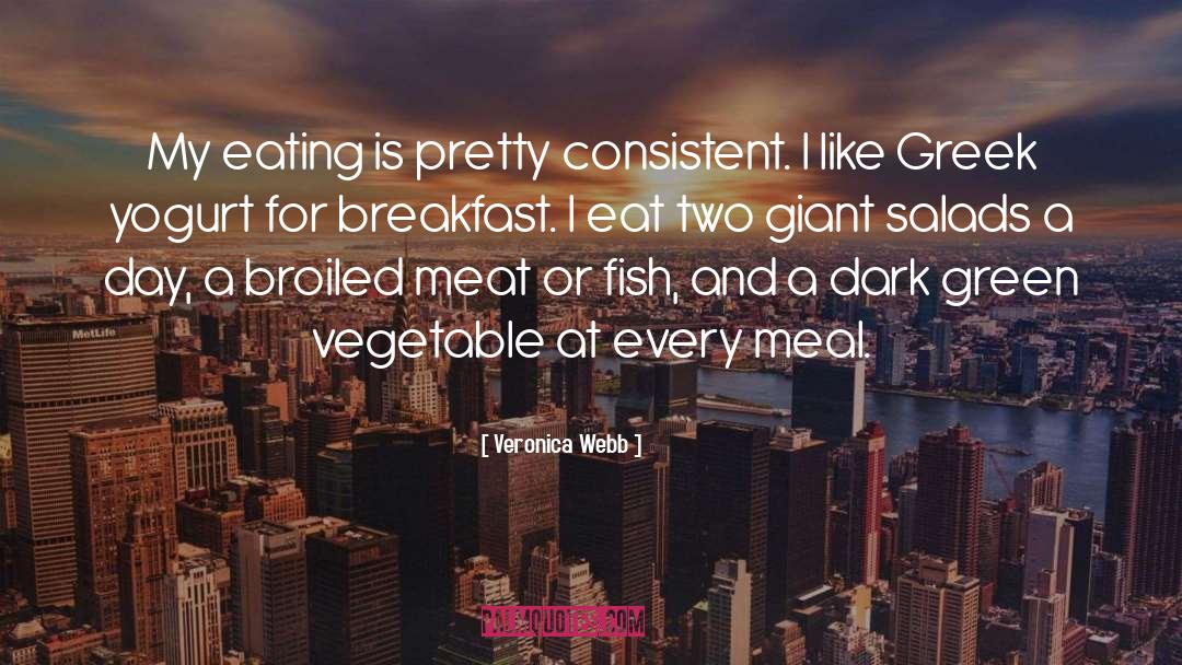 Veronica Webb Quotes: My eating is pretty consistent.