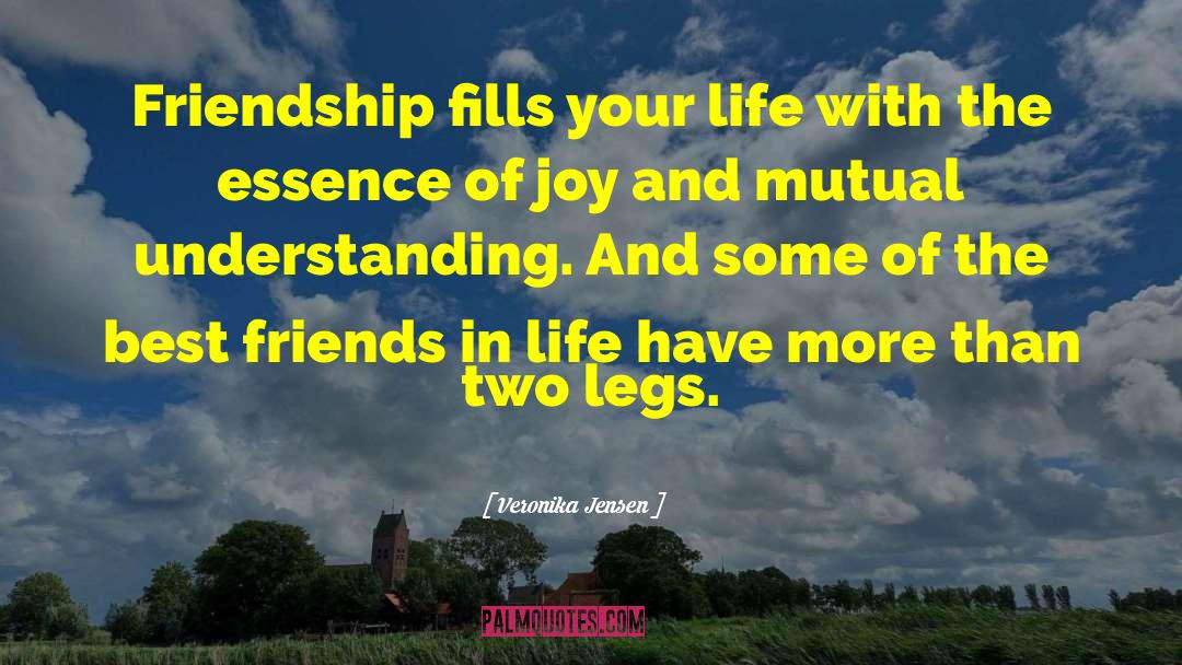 Veronika Jensen Quotes: Friendship fills your life with