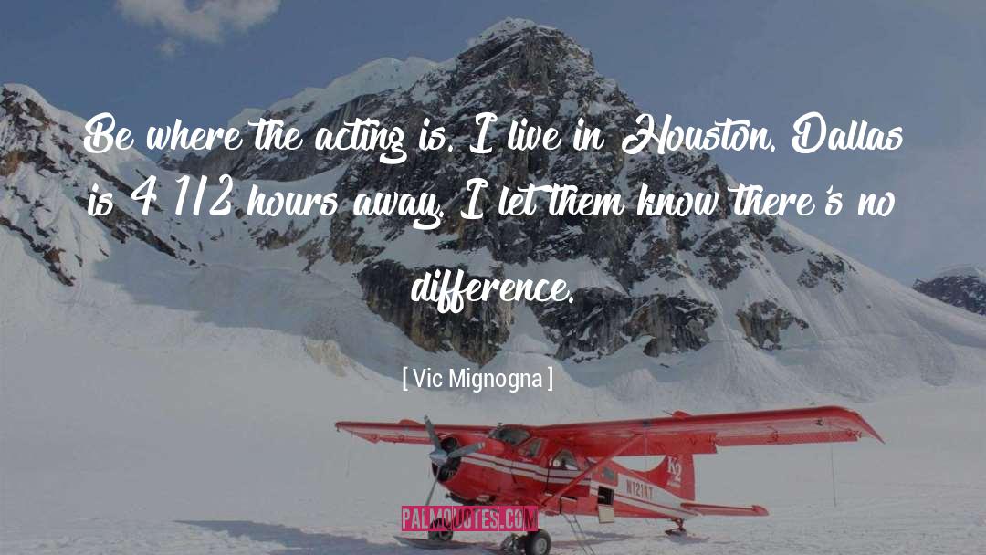 Vic Mignogna Quotes: Be where the acting is.