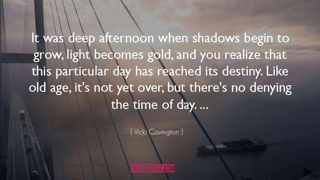 Vicki Covington Quotes: It was deep afternoon when