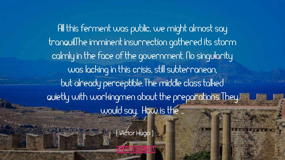 Victor Hugo Quotes: All this ferment was public,