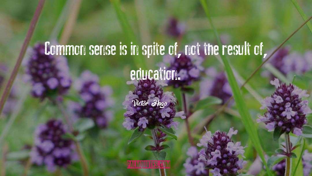 Victor Hugo Quotes: Common sense is in spite
