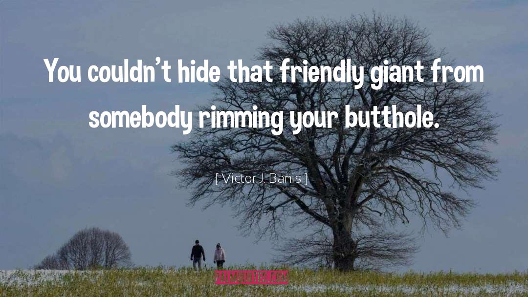 Victor J. Banis Quotes: You couldn't hide that friendly