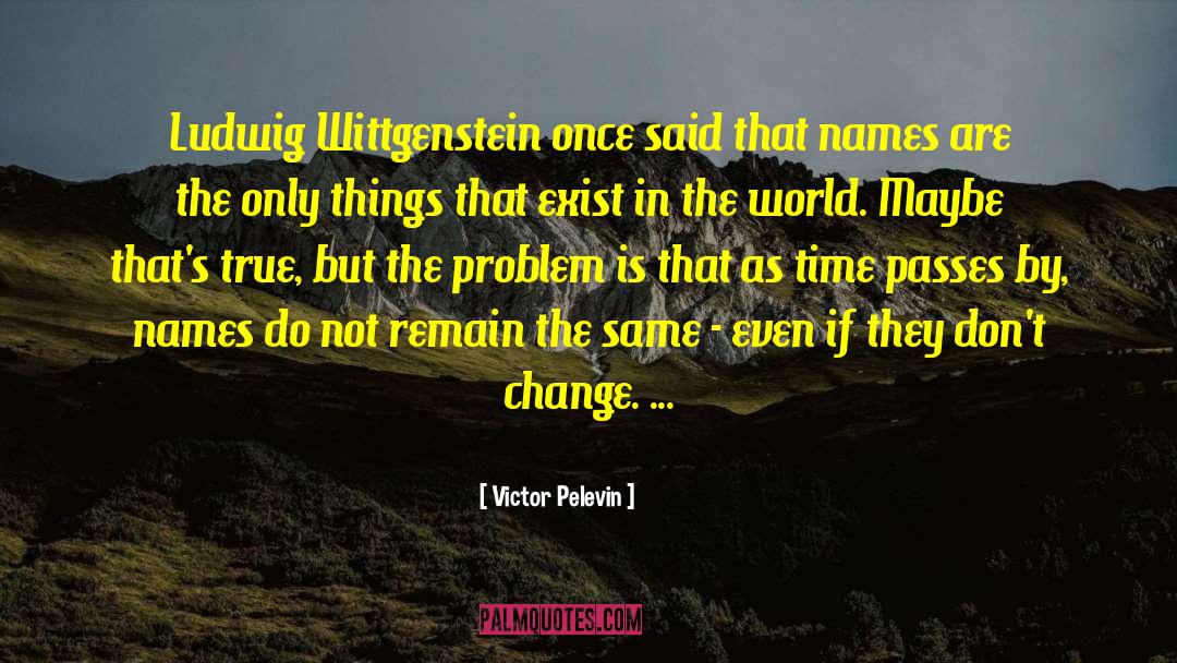 Victor Pelevin Quotes: Ludwig Wittgenstein once said that