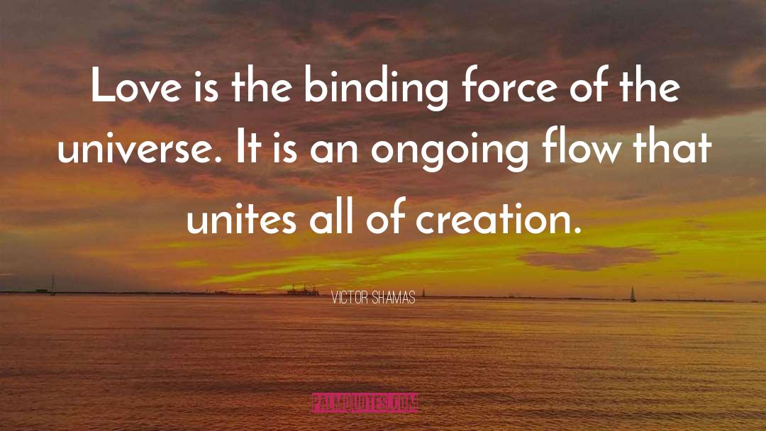 Victor Shamas Quotes: Love is the binding force