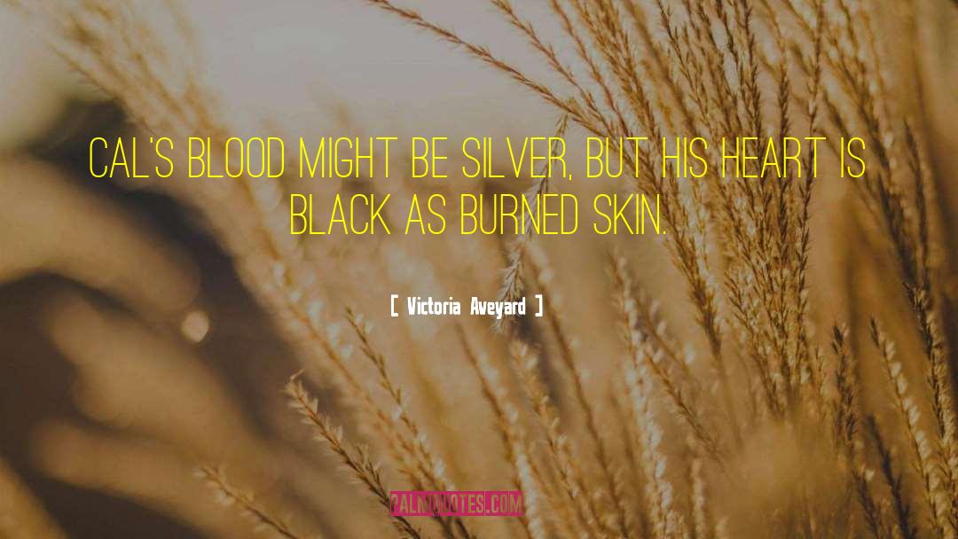 Victoria Aveyard Quotes: Cal's blood might be silver,